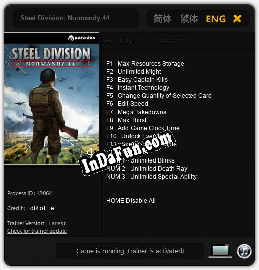 Steel Division: Normandy 44: Cheats, Trainer +15 [dR.oLLe]