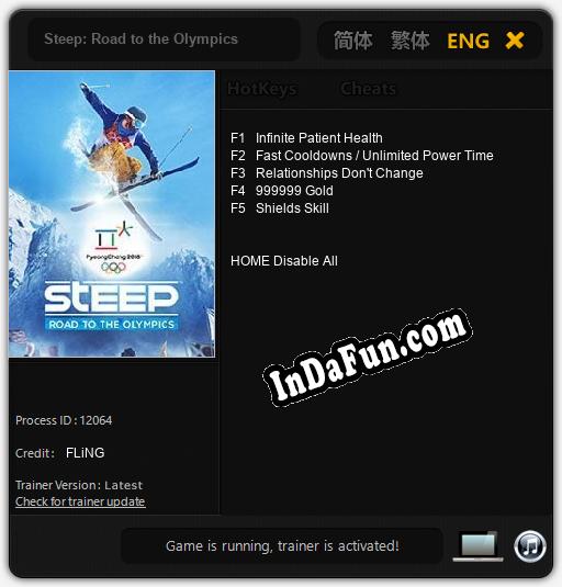 Steep: Road to the Olympics: Cheats, Trainer +5 [FLiNG]