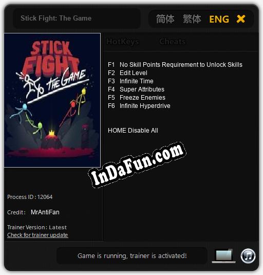Stick Fight The Game TRAINER AND CHEATS (V1.0.62) » Free