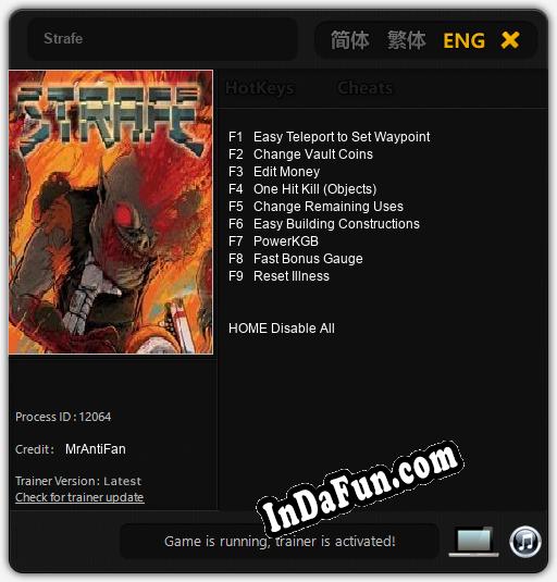 Strafe: TRAINER AND CHEATS (V1.0.68)