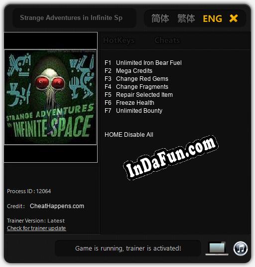 Strange Adventures in Infinite Space: Cheats, Trainer +7 [CheatHappens.com]