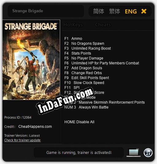 Strange Brigade: TRAINER AND CHEATS (V1.0.23)