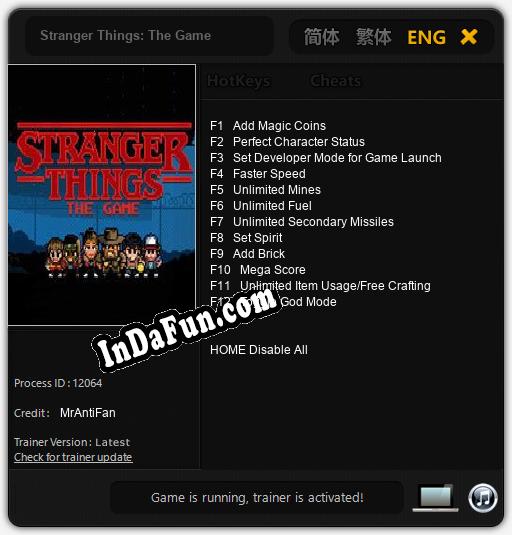 Stranger Things: The Game: Trainer +12 [v1.3]