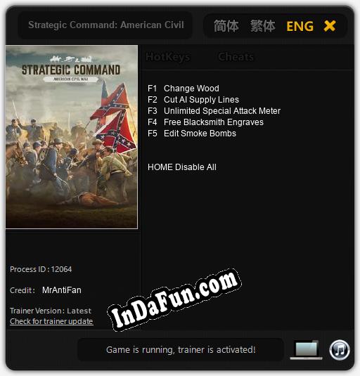 Strategic Command: American Civil War: Cheats, Trainer +5 [MrAntiFan]