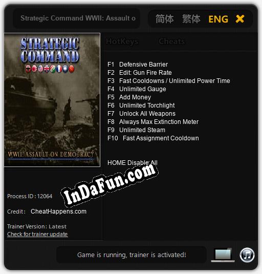 Trainer for Strategic Command WWII: Assault on Democracy [v1.0.7]