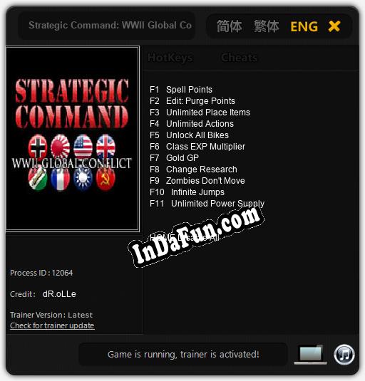 Strategic Command: WWII Global Conflict: Cheats, Trainer +11 [dR.oLLe]