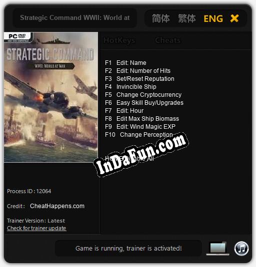 Trainer for Strategic Command WWII: World at War [v1.0.9]