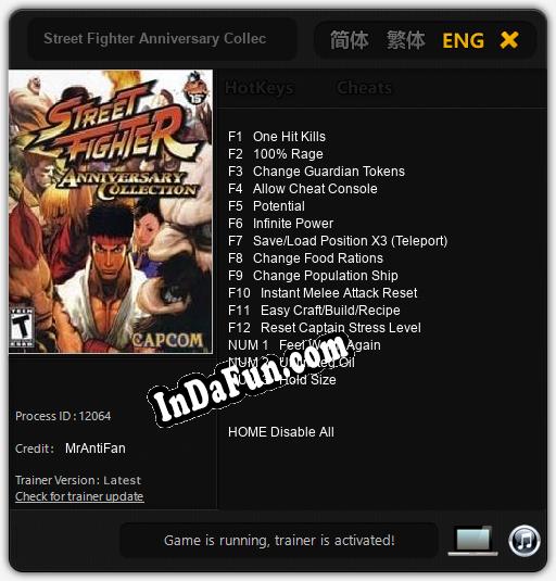 Street Fighter Anniversary Collection: Cheats, Trainer +15 [MrAntiFan]