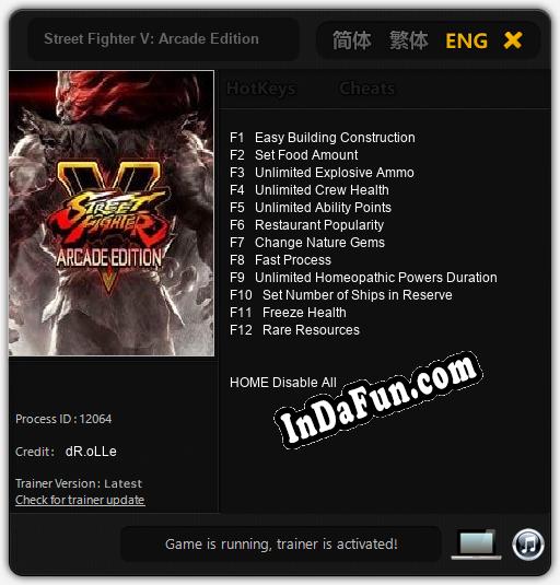 Street Fighter V: Arcade Edition: Trainer +12 [v1.6]