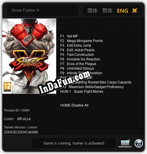 Street Fighter V: Cheats, Trainer +13 [dR.oLLe]