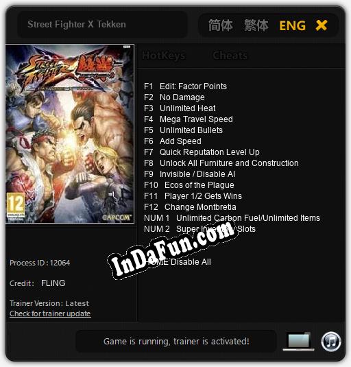 Trainer for Street Fighter X Tekken [v1.0.5]