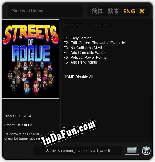 Streets of Rogue: Trainer +6 [v1.1]