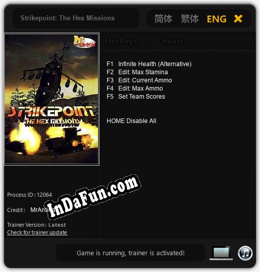 Strikepoint: The Hex Missions: TRAINER AND CHEATS (V1.0.96)