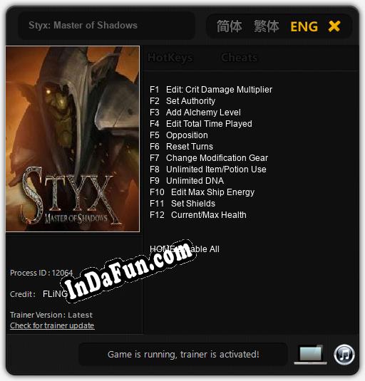 Styx: Master of Shadows: Cheats, Trainer +12 [FLiNG]