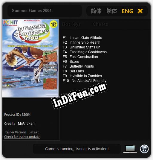 Summer Games 2004: TRAINER AND CHEATS (V1.0.39)