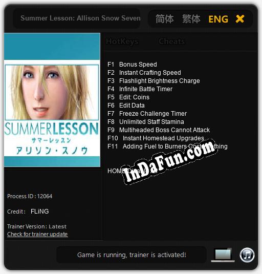 Summer Lesson: Allison Snow Seven Days Garden: Cheats, Trainer +11 [FLiNG]