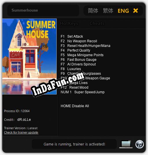 Summerhouse: TRAINER AND CHEATS (V1.0.24)