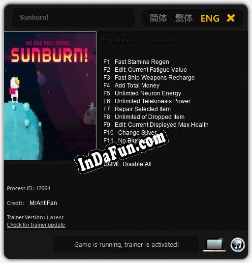 Sunburn!: Cheats, Trainer +11 [MrAntiFan]