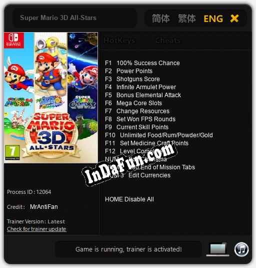 Super Mario 3D All-Stars: TRAINER AND CHEATS (V1.0.53)