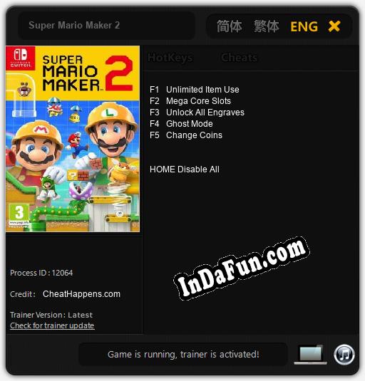 Super Mario Maker 2: TRAINER AND CHEATS (V1.0.71)