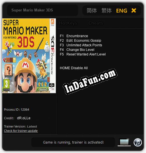 Super Mario Maker 3DS: TRAINER AND CHEATS (V1.0.94)