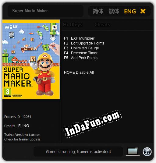Trainer for Super Mario Maker [v1.0.3]