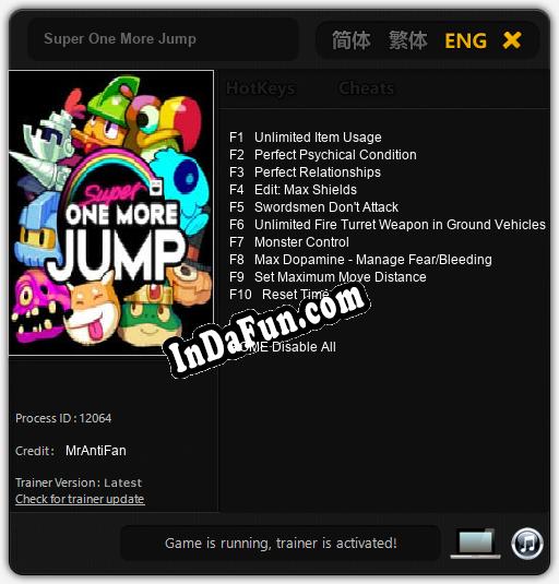 Trainer for Super One More Jump [v1.0.5]