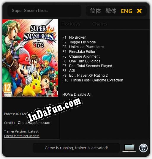 Super Smash Bros.: TRAINER AND CHEATS (V1.0.3)