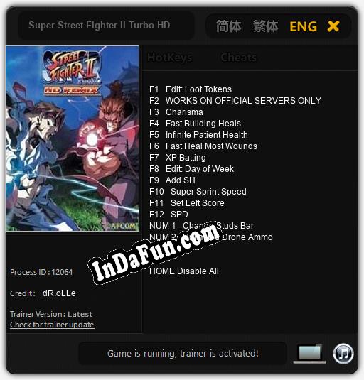 Trainer for Super Street Fighter II Turbo HD Remix [v1.0.1]