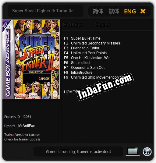 Super Street Fighter II: Turbo Revival: TRAINER AND CHEATS (V1.0.92)