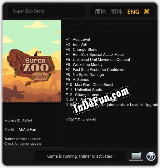 Super Zoo Story: TRAINER AND CHEATS (V1.0.4)