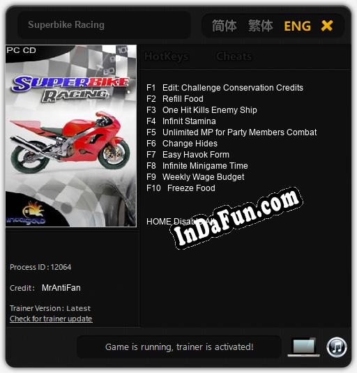 Superbike Racing: TRAINER AND CHEATS (V1.0.57)