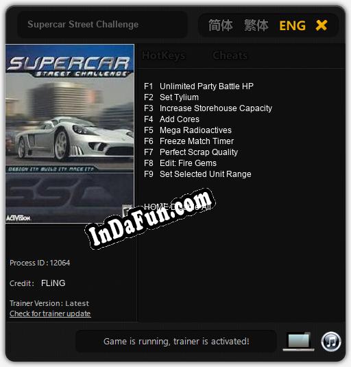 Trainer for Supercar Street Challenge [v1.0.3]