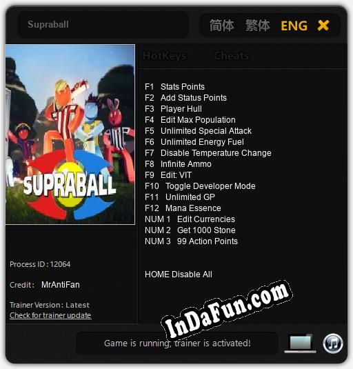 Supraball: TRAINER AND CHEATS (V1.0.59)