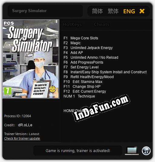 Surgery Simulator: Cheats, Trainer +13 [dR.oLLe]