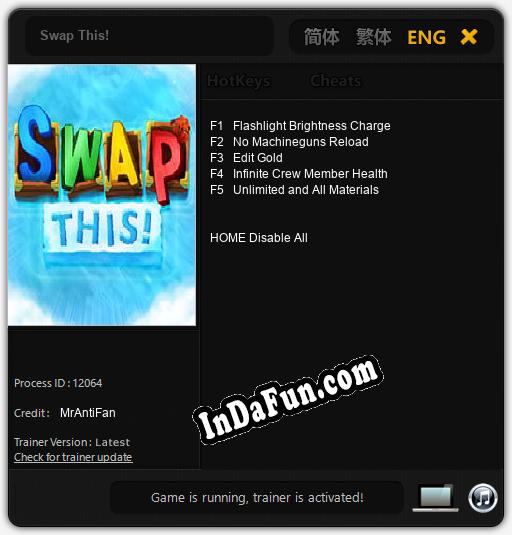 Swap This!: Cheats, Trainer +5 [MrAntiFan]