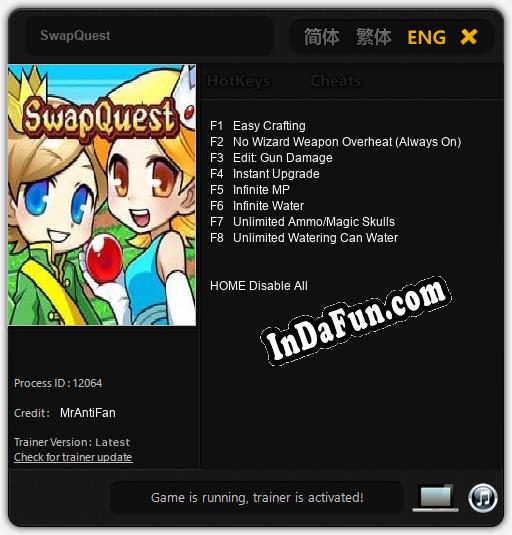 SwapQuest: TRAINER AND CHEATS (V1.0.49)