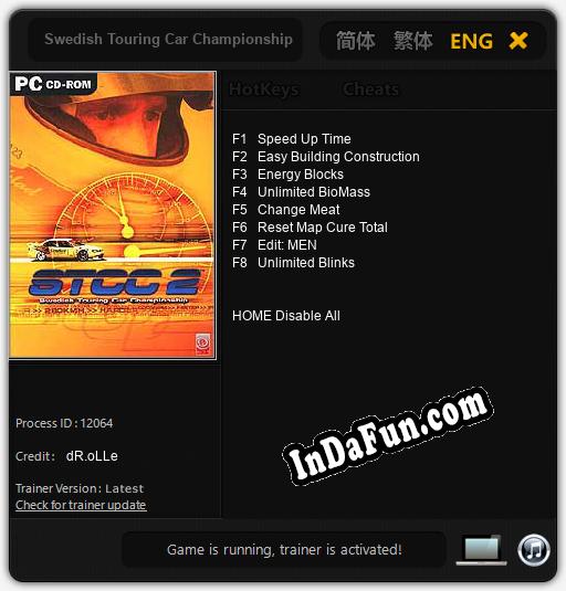 Swedish Touring Car Championship 2: Cheats, Trainer +8 [dR.oLLe]