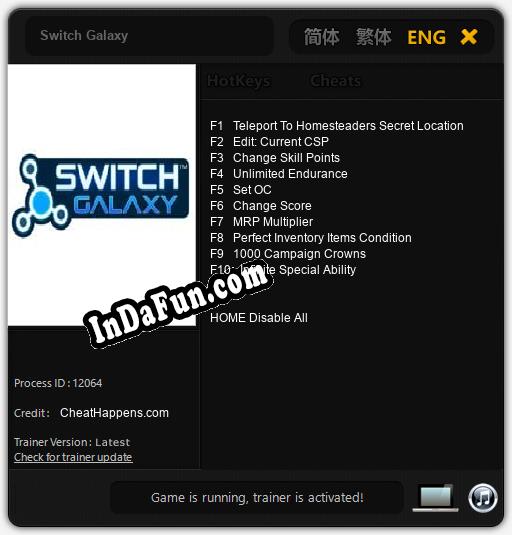 Switch Galaxy: Cheats, Trainer +10 [CheatHappens.com]