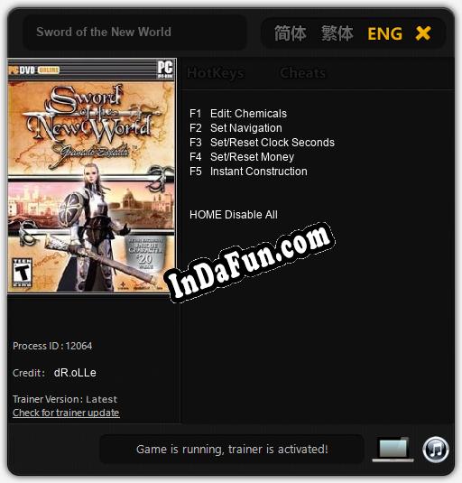 Trainer for Sword of the New World [v1.0.8]