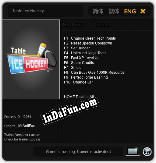 Table Ice Hockey: Trainer +10 [v1.2]