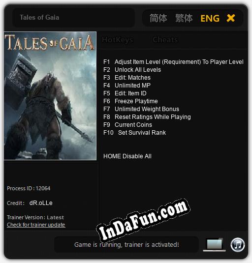 Tales of Gaia: Trainer +10 [v1.3]