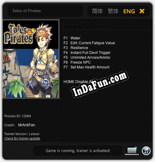 Trainer for Tales of Pirates [v1.0.9]