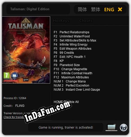 Trainer for Talisman: Digital Edition [v1.0.6]