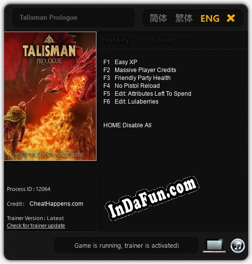 Talisman Prologue: TRAINER AND CHEATS (V1.0.19)