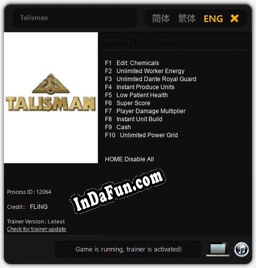 Talisman: TRAINER AND CHEATS (V1.0.1)