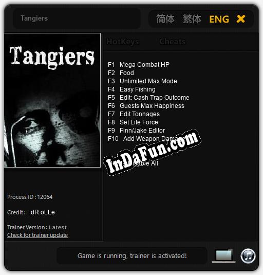 Tangiers: Cheats, Trainer +10 [dR.oLLe]