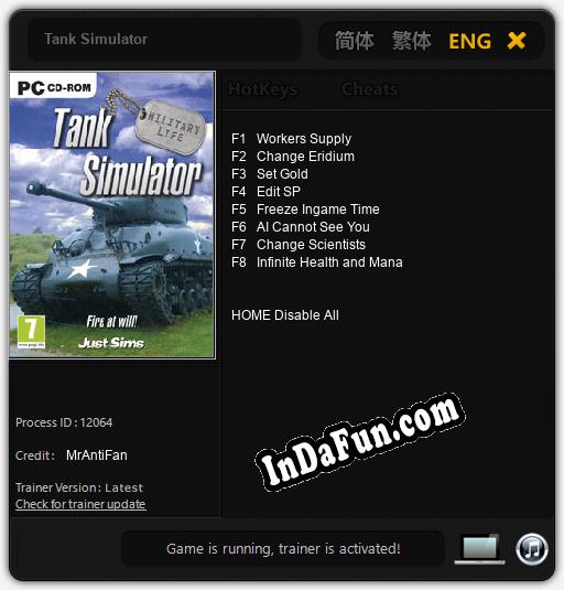 Tank Simulator: Trainer +8 [v1.8]