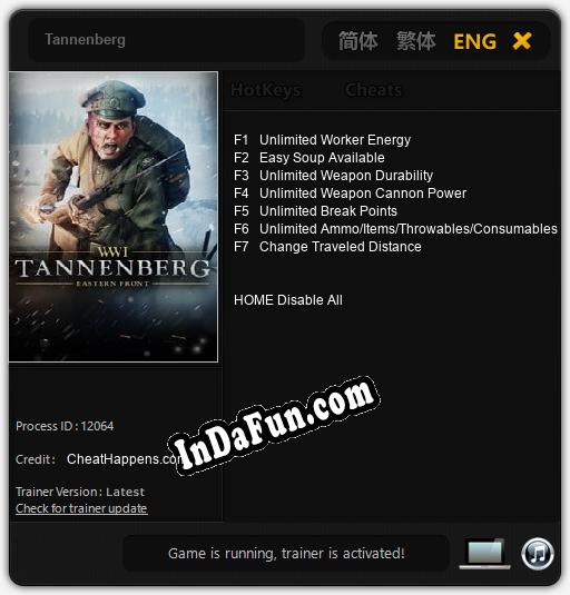 Tannenberg: Cheats, Trainer +7 [CheatHappens.com]