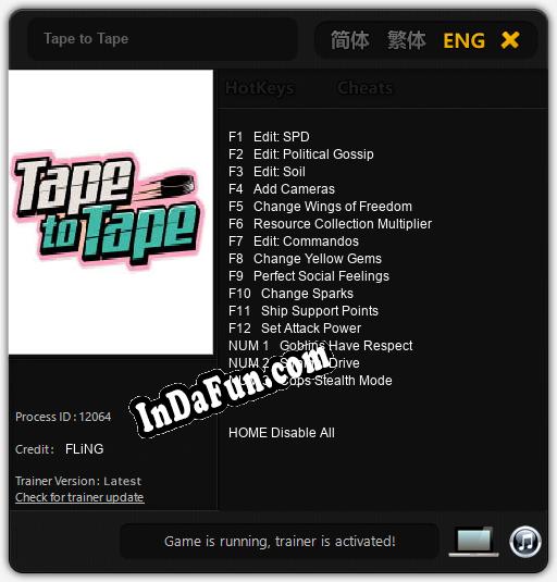 Tape to Tape: Cheats, Trainer +15 [FLiNG]